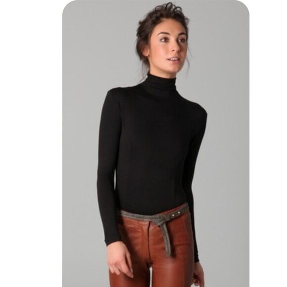 NWT Kelly Bergin Black Turtleneck Top Bodysuit Long Sleeve One Piece Shapewear - Picture 2 of 15